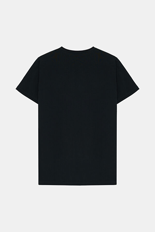 SİYAH BİSİKLET YAKA T-SHIRT 2