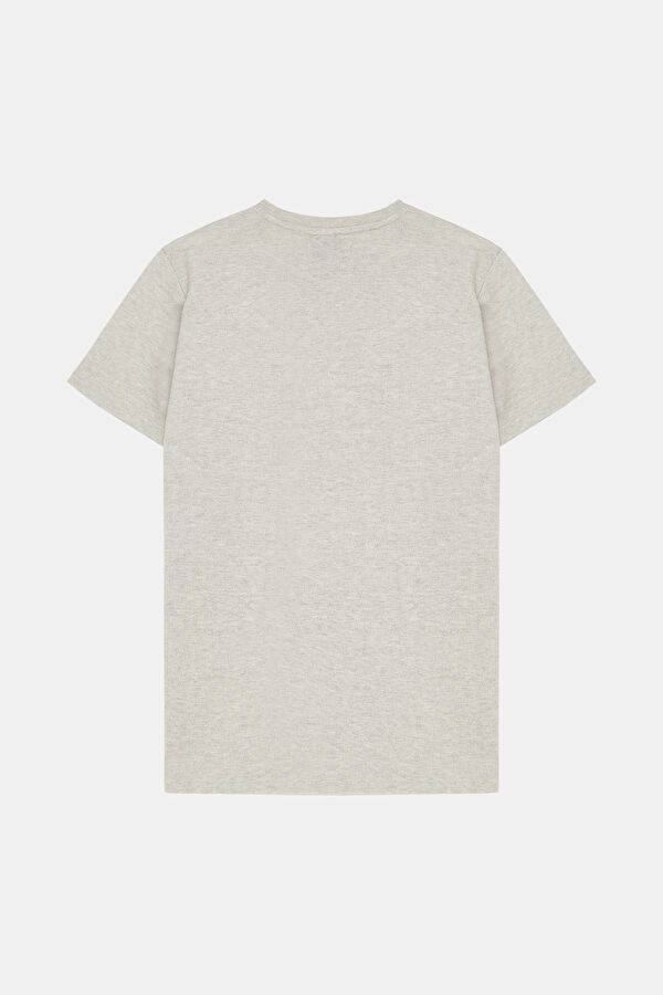 GRİ BİSİKLET YAKA T-SHIRT 2