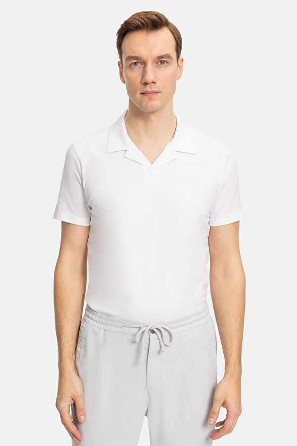 BEYAZ POLO YAKA T-SHIRT