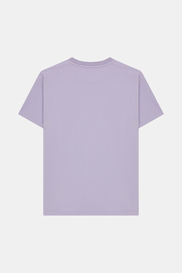 LİLA BİSİKLET YAKA T-SHIRT 2