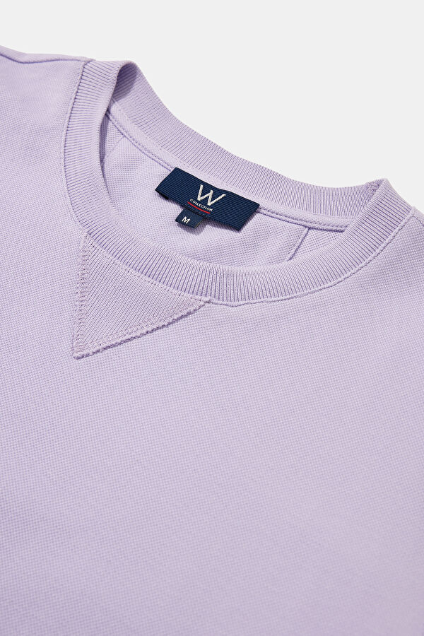 LİLA BİSİKLET YAKA T-SHIRT 3