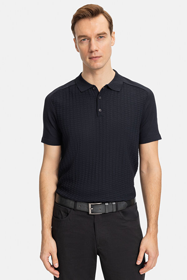 LACİVERT POLO YAKA T-SHIRT