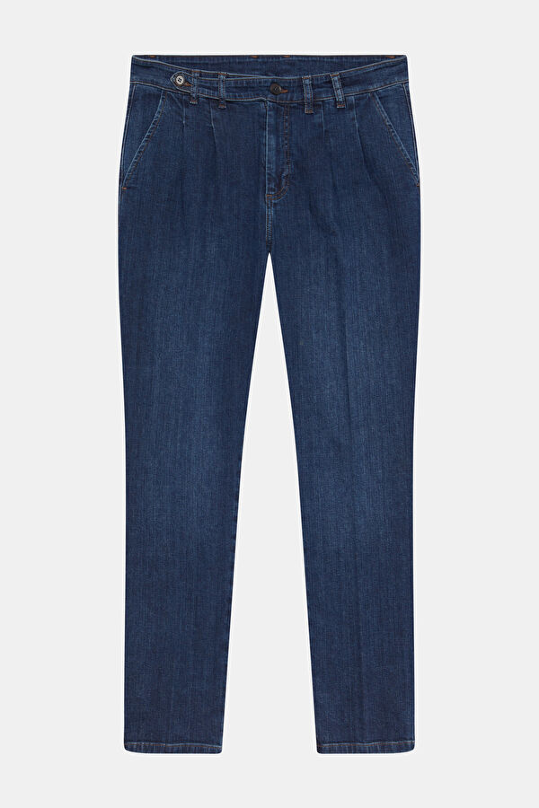 PİLELİ LOOSE İNDİGO JEAN PANTOLON 3