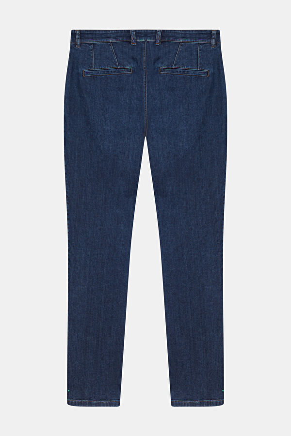 PİLELİ LOOSE İNDİGO JEAN PANTOLON 4