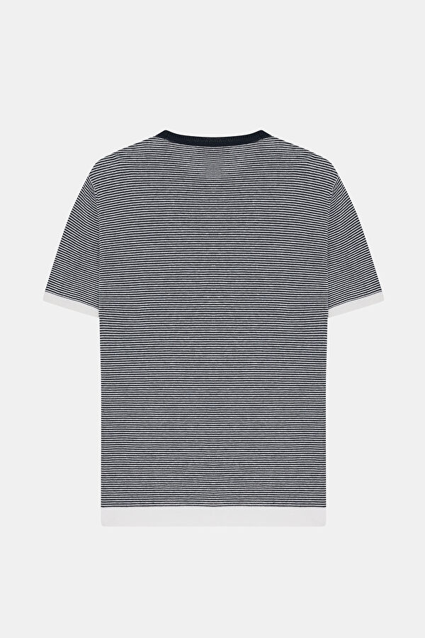 LACİVERT BİSİKLET YAKA T-SHIRT 2