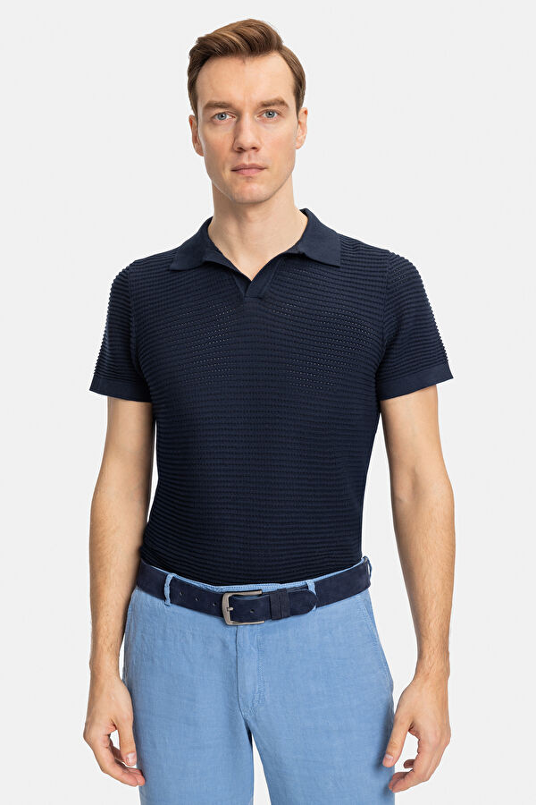 LACİVERT POLO YAKA T-SHIRT