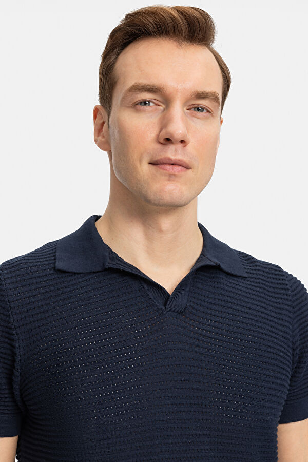 LACİVERT POLO YAKA T-SHIRT 2