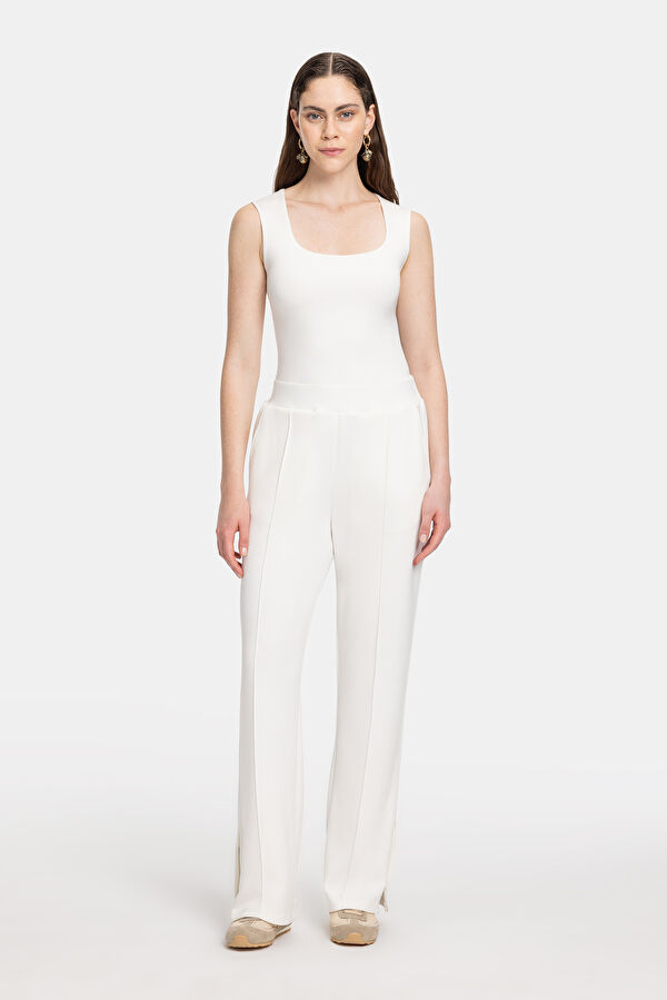EKRU STRAIGHT SPOR PANTOLON 2