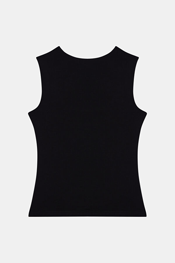SİYAH KOLSUZ T-SHIRT 2