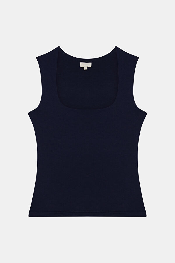 LACİVERT KOLSUZ T-SHIRT