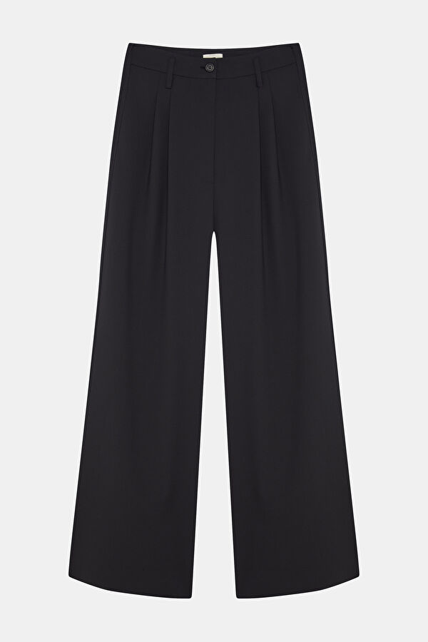 SİYAH WIDE LEG PANTOLON 4