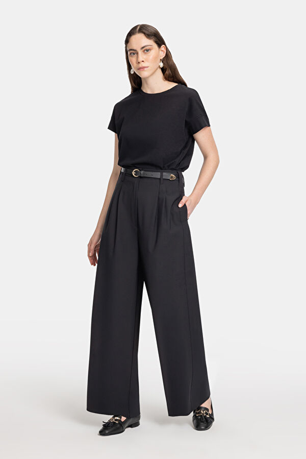 SİYAH WIDE LEG PANTOLON 3