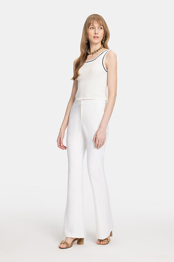 BEYAZ WIDE LEG PANTOLON 3