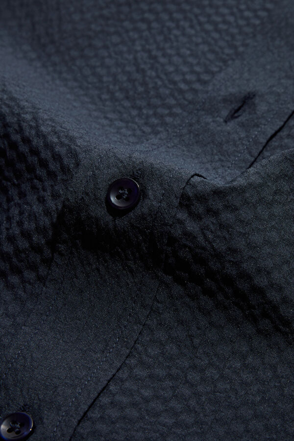 LACİVERT KISA KOLLU GÖMLEK 4