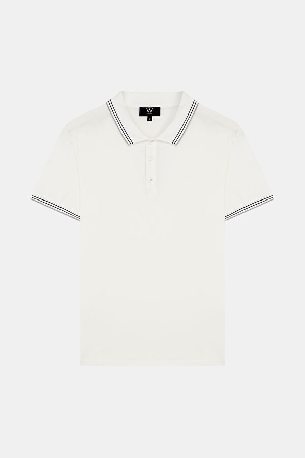 EKRU POLO YAKA T-SHIRT