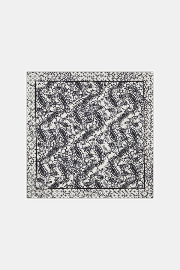 ÇİÇEK VE ŞAL DESENLİ MENDİL