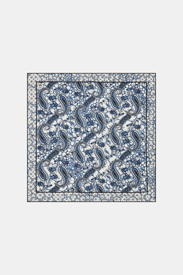 ÇİÇEK VE ŞAL DESENLİ MENDİL