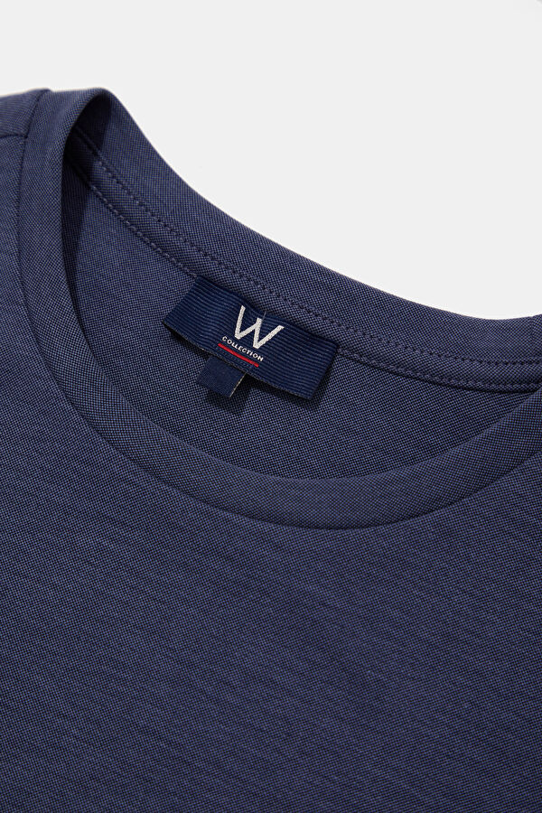 LACİVERT MODAL BİSİKLET YAKA SWEATSHİRT 4