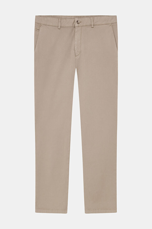PARÇA BOYALI CAMEL PILESIZ CHINO SPOR PANTOLON 4