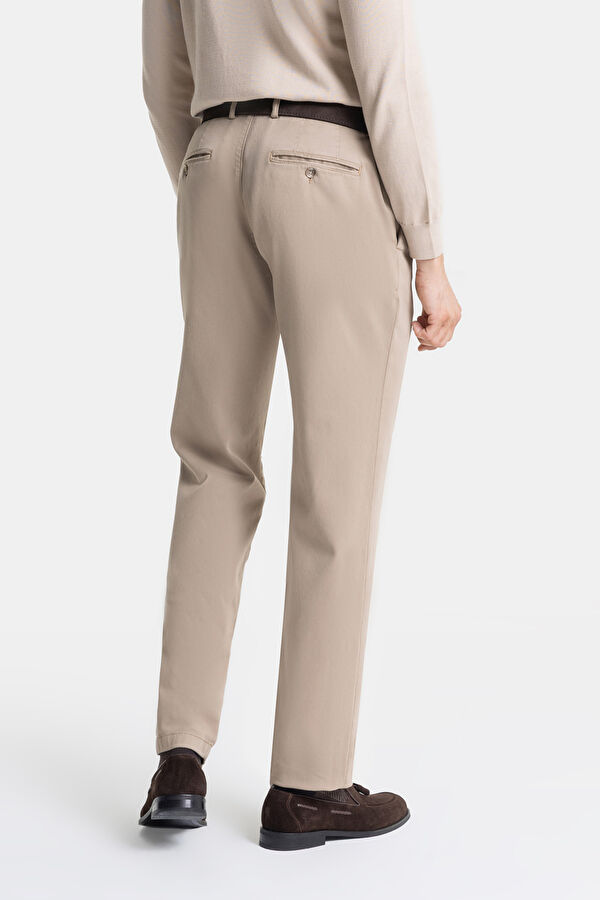 PARÇA BOYALI CAMEL PILESIZ CHINO SPOR PANTOLON 3