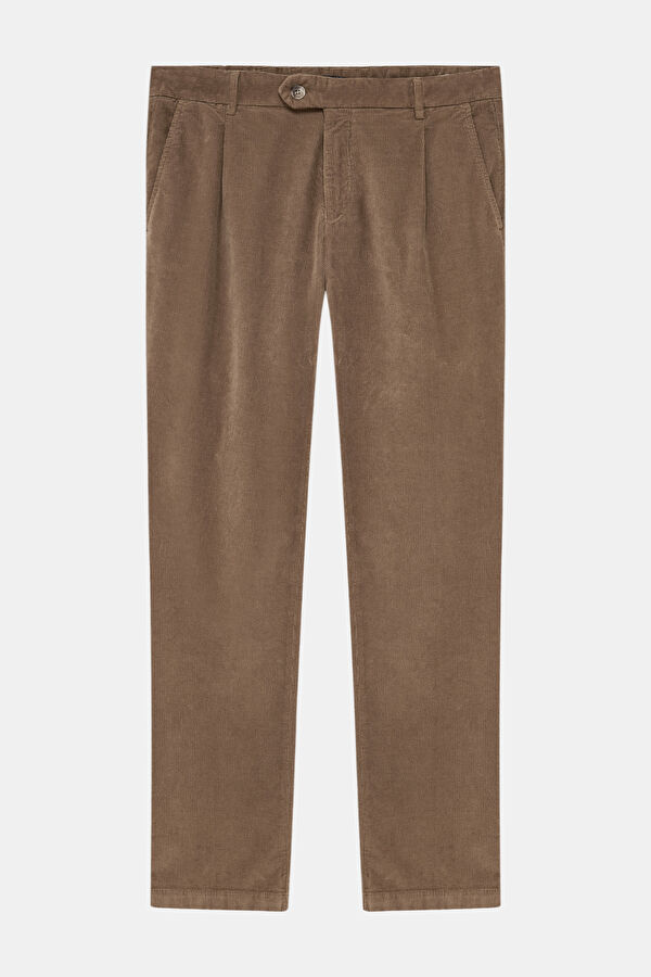 KAHVE FİTİLLİ KADİFE TEK PİLELİ CHINO PARÇA BOYALI SPOR PANTOLON 4