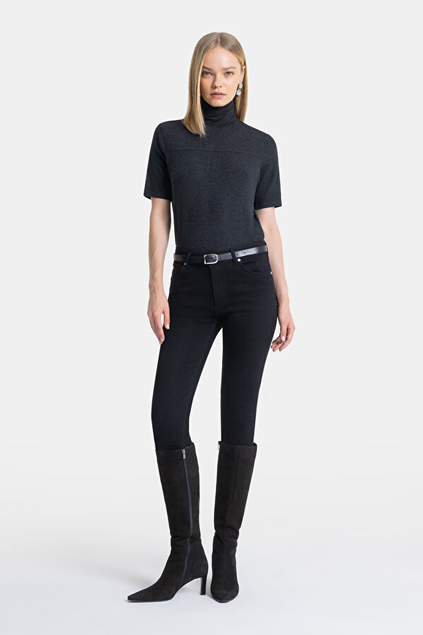 SİYAH SKINNY LEG JEAN PANTOLON