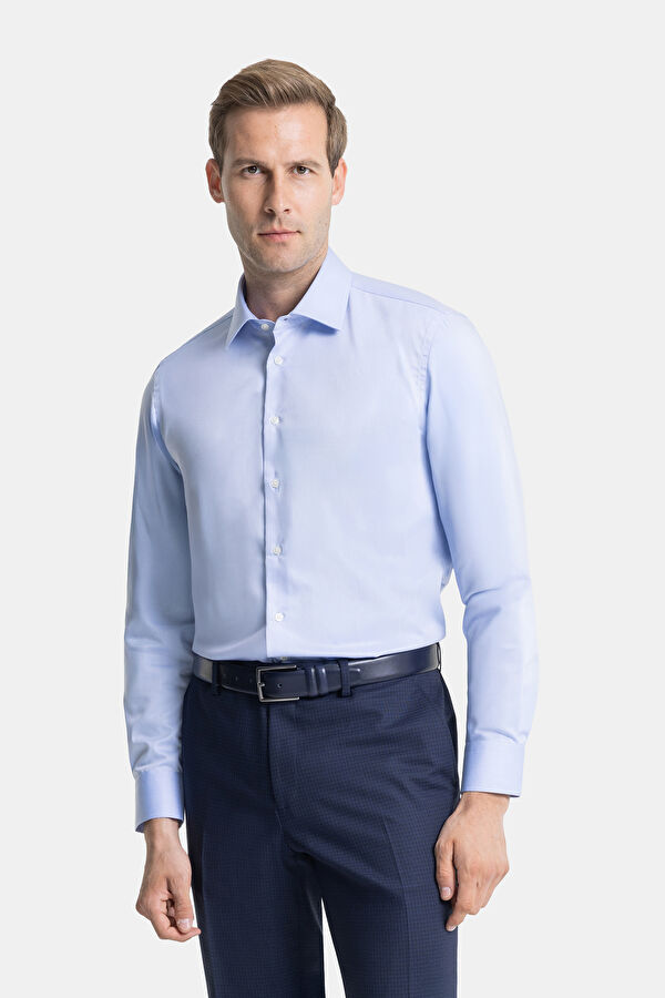 MAVİ UZUN KOLLU REGULAR FIT GÖMLEK