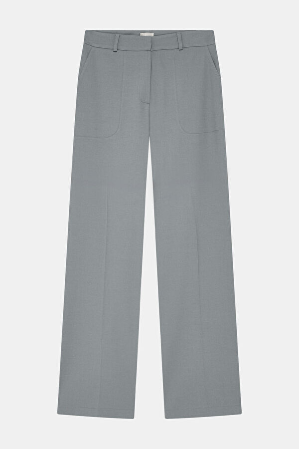 AÇIK HAKİ WIDE LEG PANTOLON