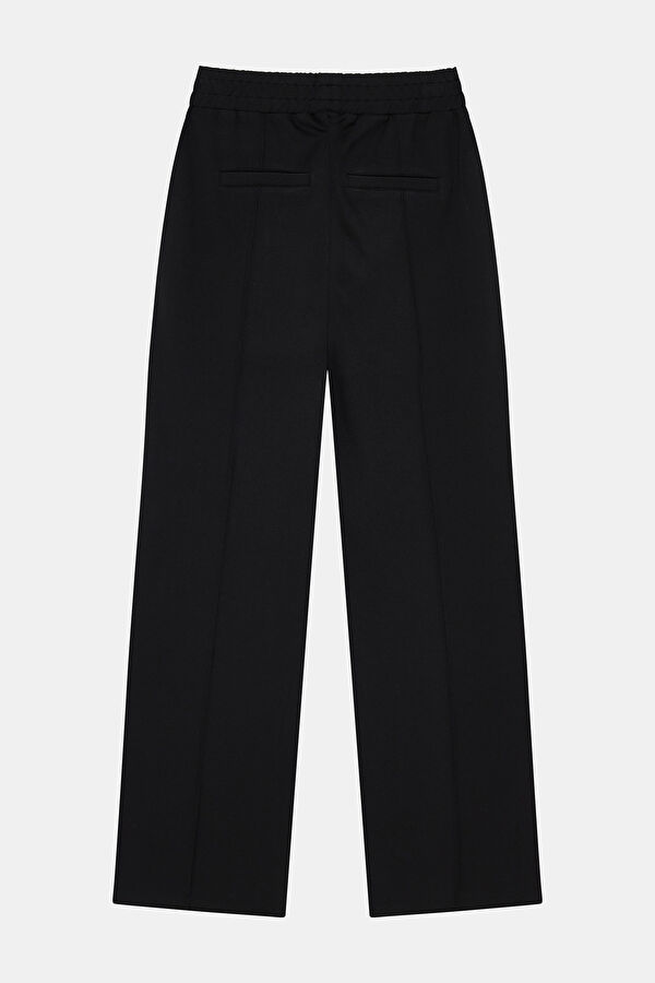 SİYAH WIDE LEG SPOR PANTOLON 2