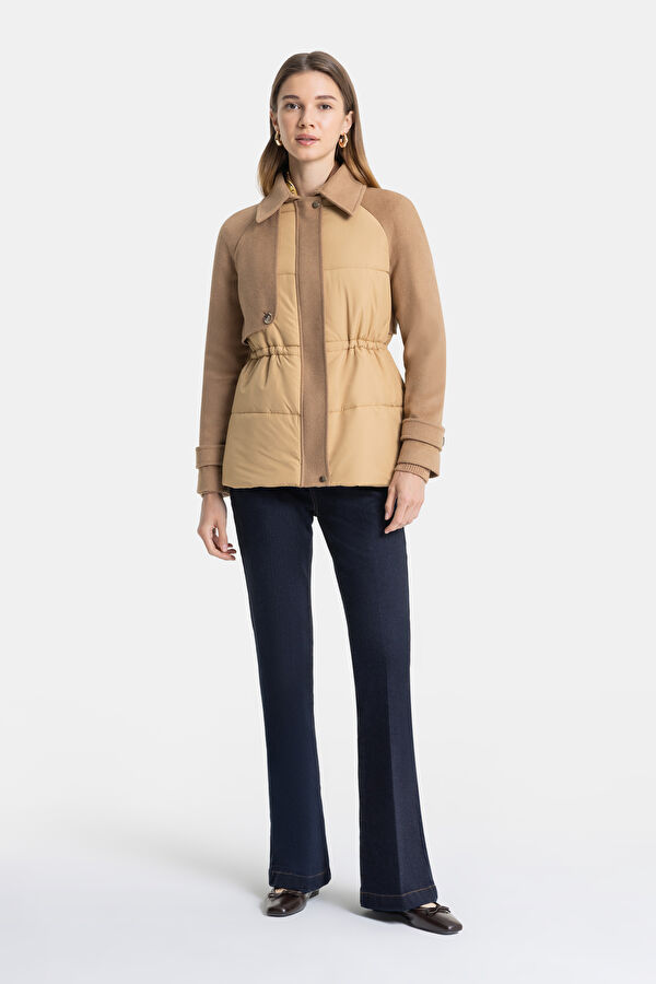 CAMEL GARNİ DETAYLI MONT