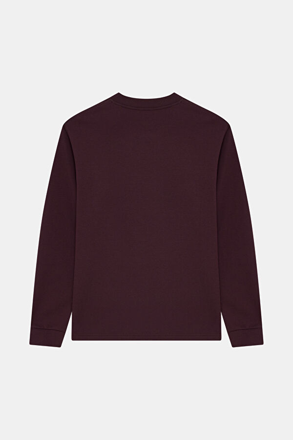 BORDO BİSİKLET YAKA UZUN KOLLU SWEATSHİRT 2