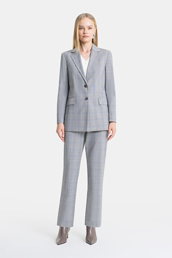 GRİ EKOSE YÜNLÜ BLAZER 3