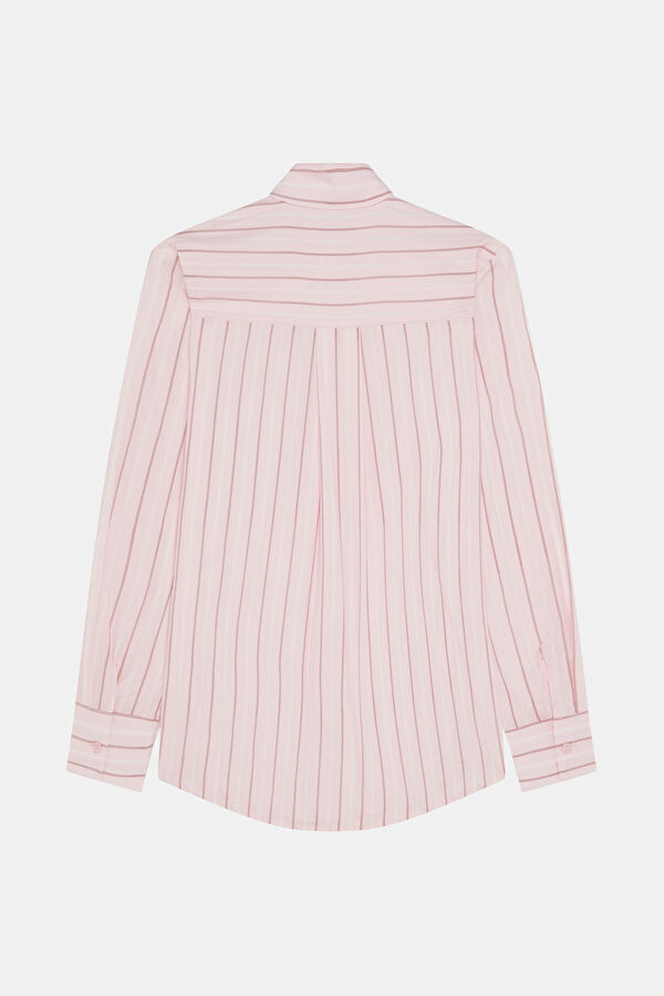 PEMBE ÇİZGİLİ GÖMLEK 2