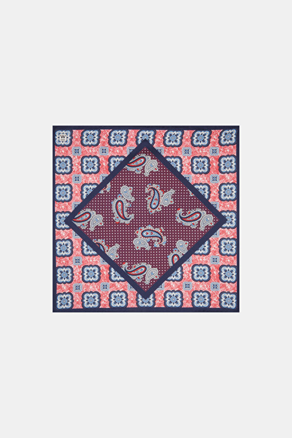 BORDO %100 İPEK MENDİL