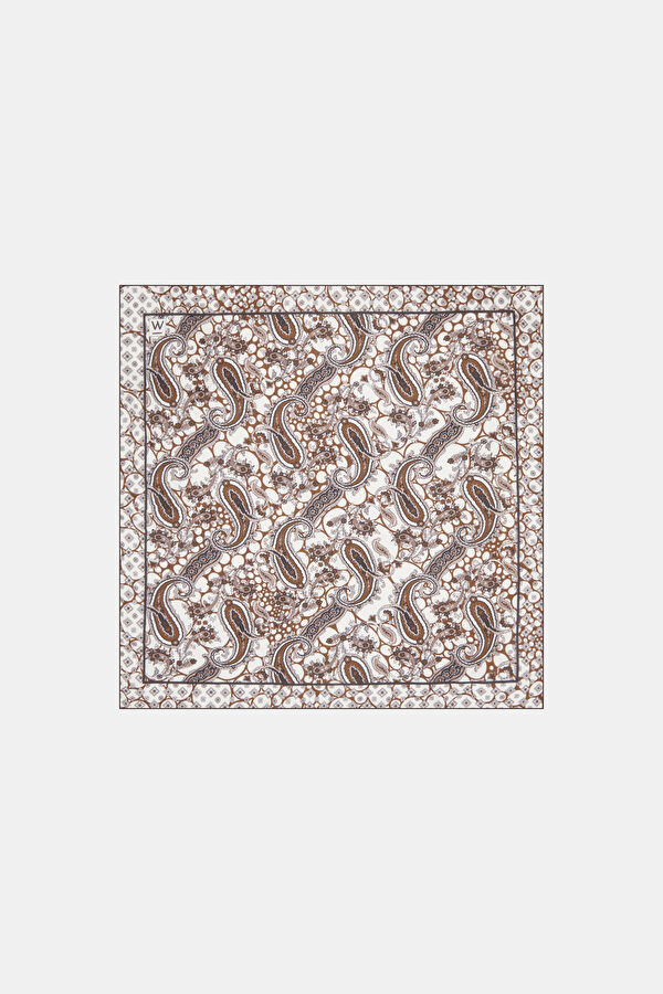 KAHVE %100 İPEK MENDİL
