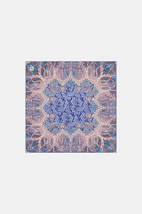 LACİVERT %100 İPEK MENDİL