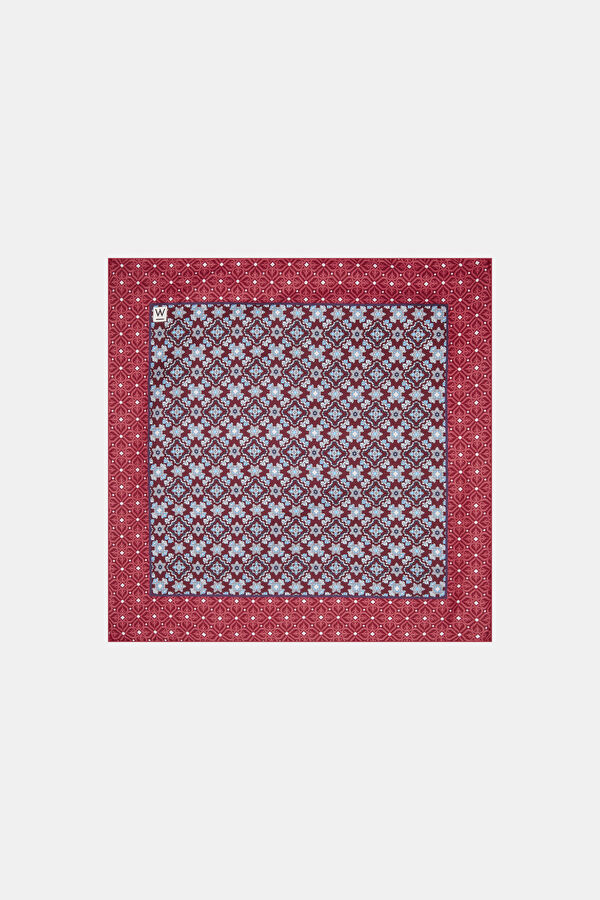 BORDO %100 İPEK MENDİL