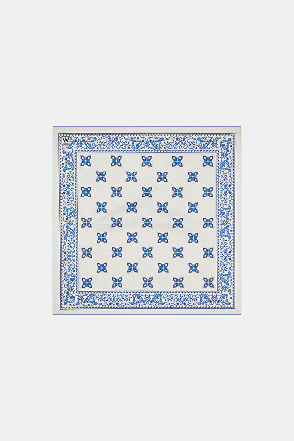 ÇİÇEK DESENLİ İPEK MENDİL
