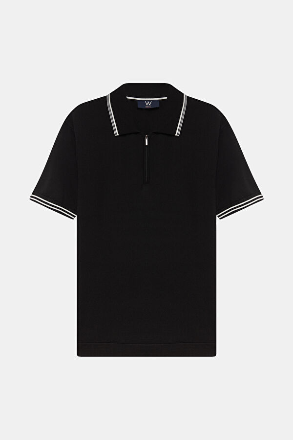 STANDART KALIP SİYAH POLO YAKA T-SHİRT