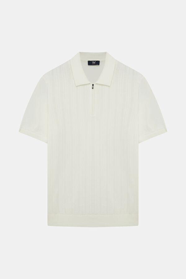 EKRU POLO YAKA T-SHİRT