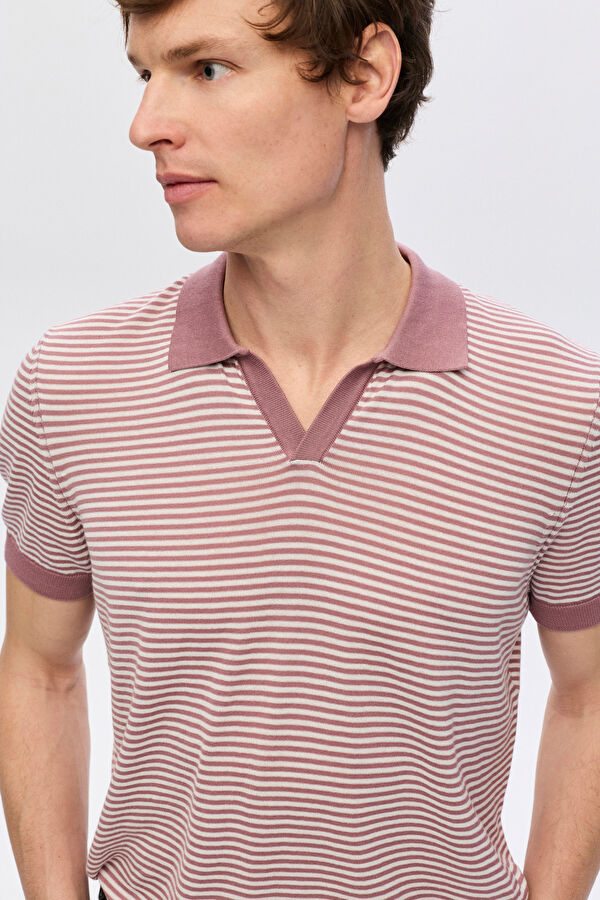 PEMBE POLO YAKA T-SHİRT 2