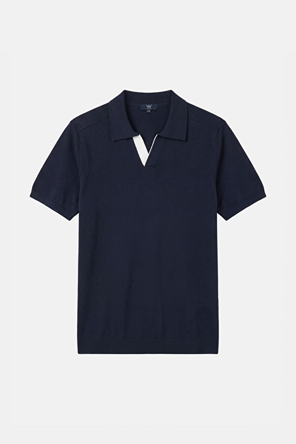 STANDART KALIP LACİVERT POLO YAKA T-SHİRT 4