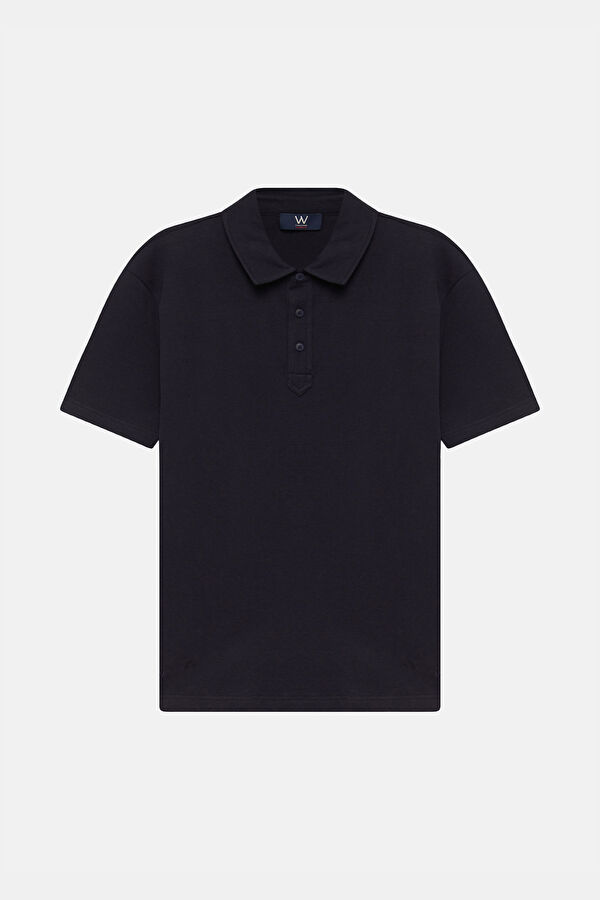 STANDART KALIP LACİVERT POLO YAKA T-SHİRT