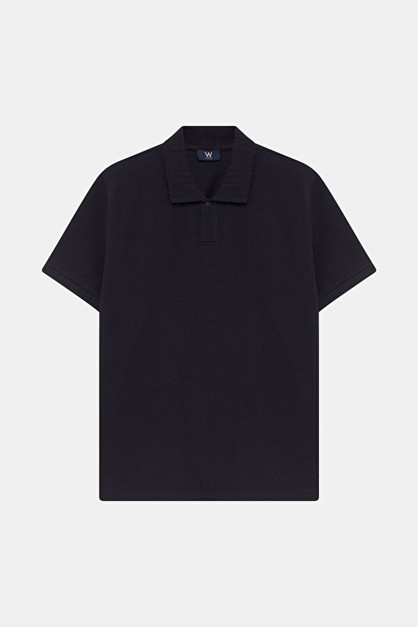 STANDART KALIP LACİVERT POLO YAKA T-SHİRT