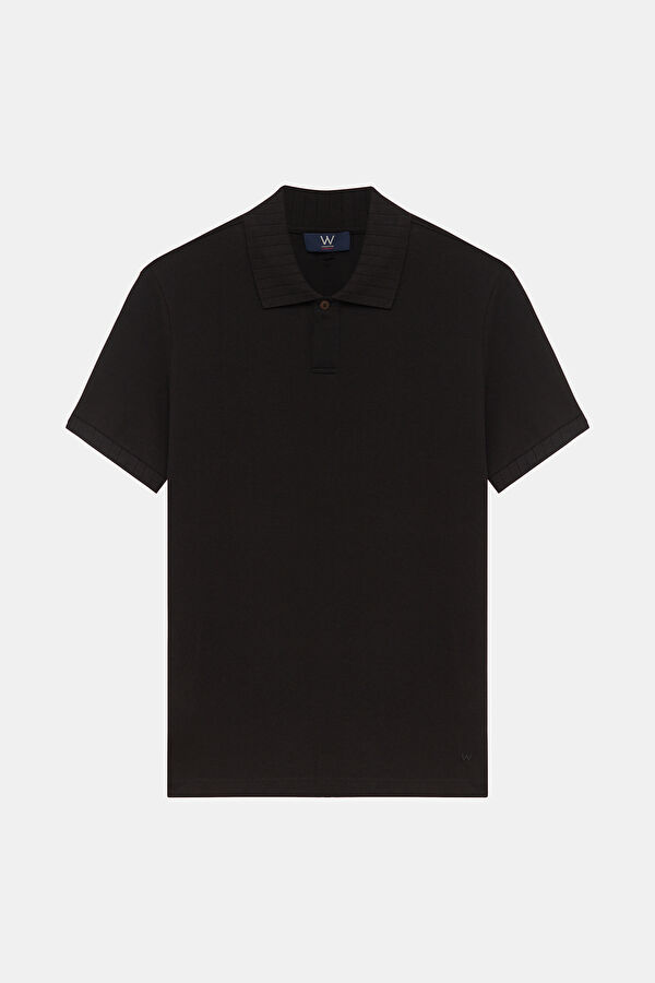 STANDART KALIP SİYAH POLO YAKA T-SHİRT