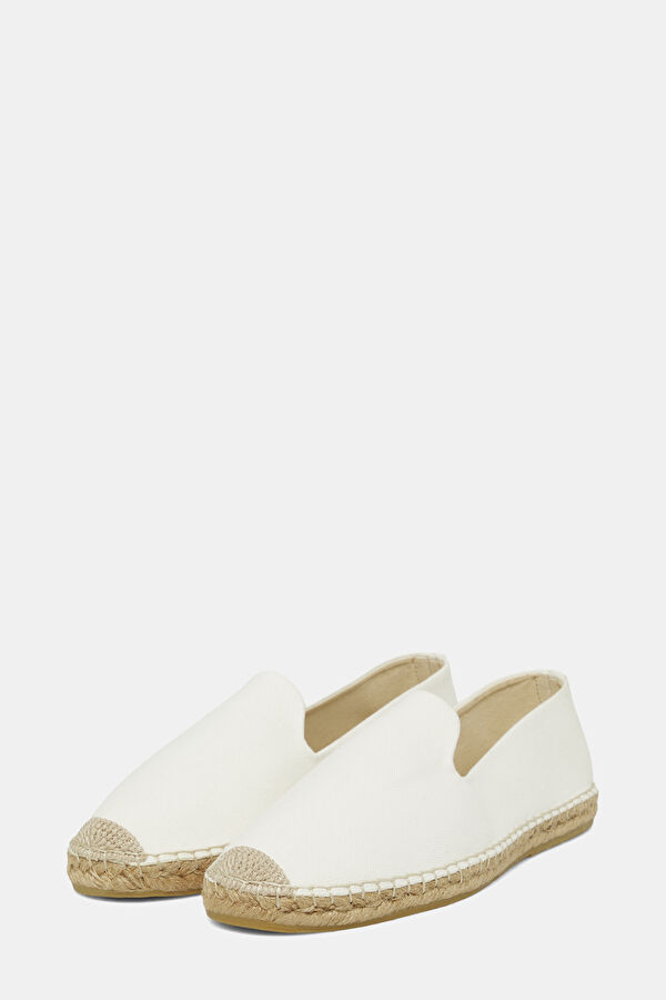 BEYAZ KADİFE ESPADRİL AYAKKABI 2