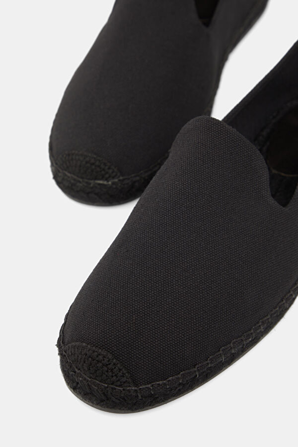 SİYAH KADİFE ESPADRİL AYAKKABI 4