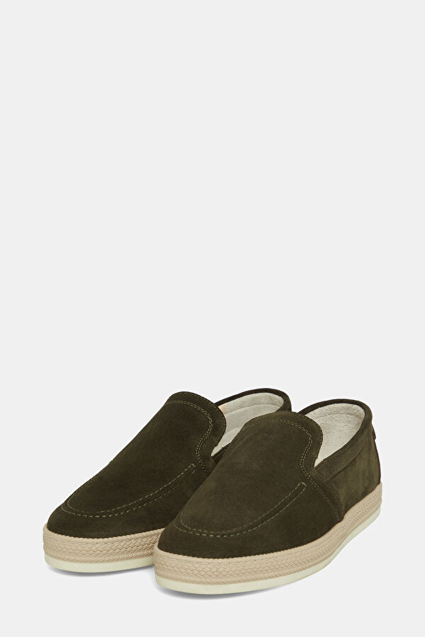 YEŞİL SÜET LOAFER AYAKKABI 2