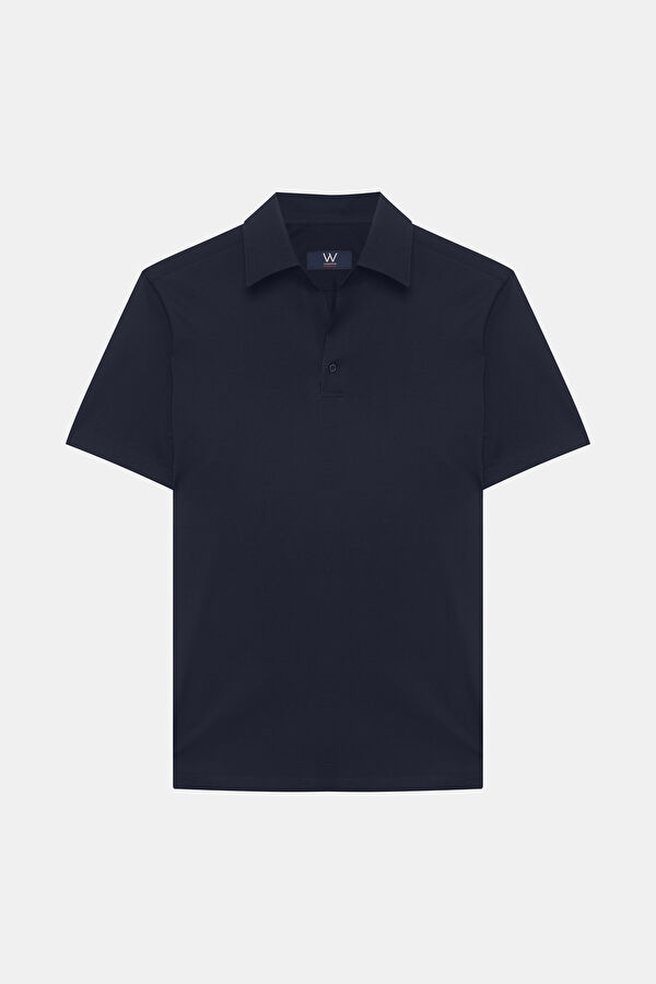LACİVERT KISA KOLLU POLO YAKA T-SHIRT