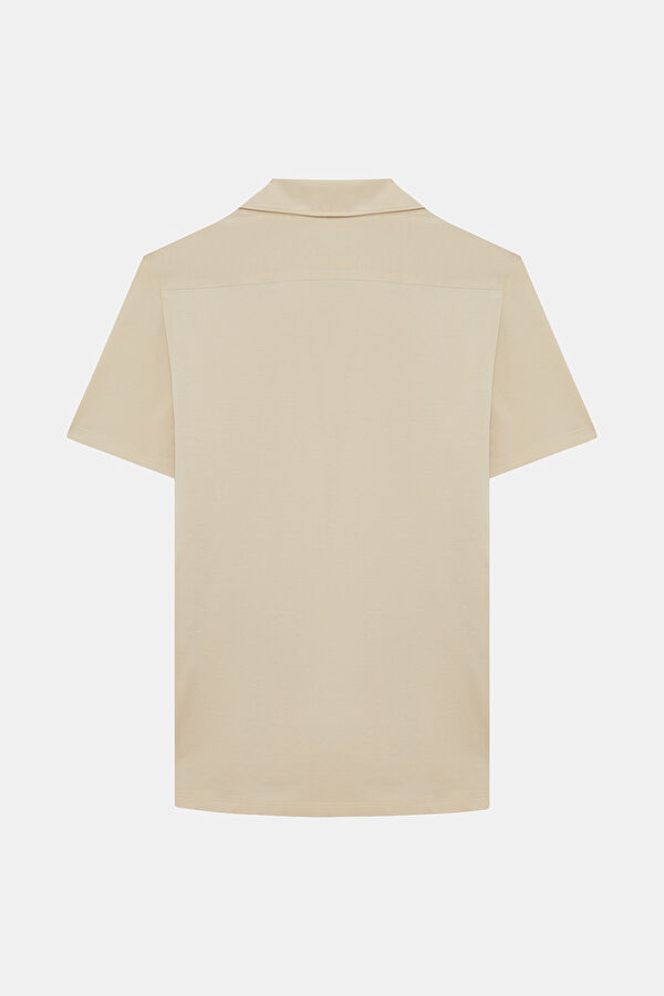 KREM KISA KOLLU POLO YAKA T-SHIRT 2